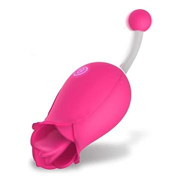 Imagem de Vibradores Flor Língua 10 Frequências Clitóris Estimulador Mamilo Massageador Feminino Brinquedos Sexuais Zatla Shop (Rosa)