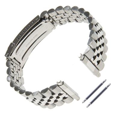 Imagem de Gilden Pulseira de relógio unissex de aço inoxidável extralonga de 18 a 26 mm 1542, Aço inoxidável, 18-23 millimeter end width, Unissex