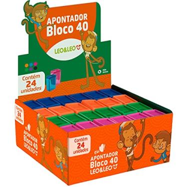 Imagem de Kit 24 Apontador Com Deposito Bloco 40 Lápis Escola