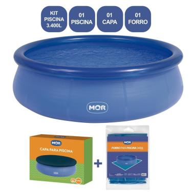 Imagem de Kit Piscina Circular Inflável 3.400 L