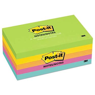 Imagem de Post-it Notas Almofadas Originais 6555Uc Em Cores Jaipur 3 X 5. 100 Folhas 5/Pacote5 Pequeno