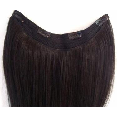 Imagem de Aplique De Cabelo liso Longa peruca com Tic Tac Organico