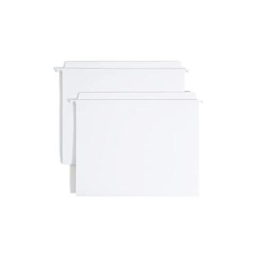 Imagem de Smead FasTab Pasta de arquivo para pendurar, aba embutida de corte reto, tamanho carta, branca, 20 por caixa, (64102)