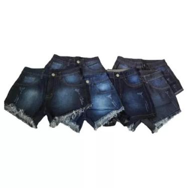 Imagem de Kit 2 Shorts Curto Jeans Feminino Cintura Alta - Rp Modas