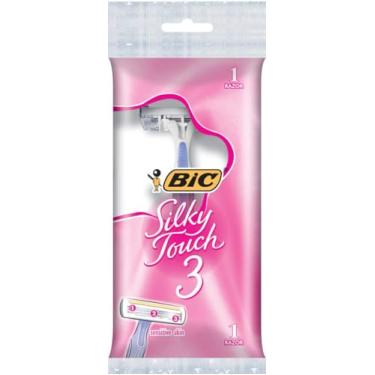 Imagem de BIC Lâmina de barbear descartável feminina Silky Touch 3 com 3 lâminas, caixa com 36 barbeadores femininos embalados individualmente