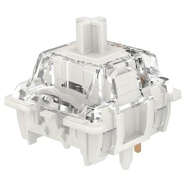 Imagem de DRAOZA Interruptores Gateron G White Pro 3.0, interruptores lineares RGB SMD pré-lubrificados de 5 pinos para teclado mecânico MX Gaming (G Pro 3.0, branco, 36 peças)