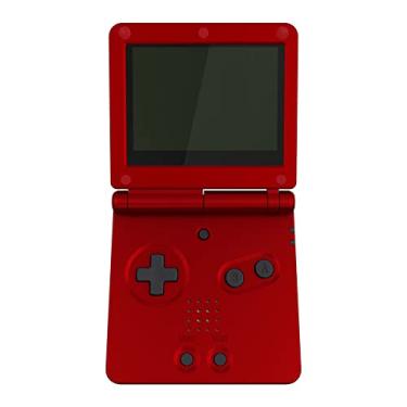 Imagem de EXtremeRate Capa de substituição personalizada com toque macio vermelho escarlate para Gameboy Advance SP GBA SP – Compatível com IPS e LCD padrão – Console e tela não incluídos