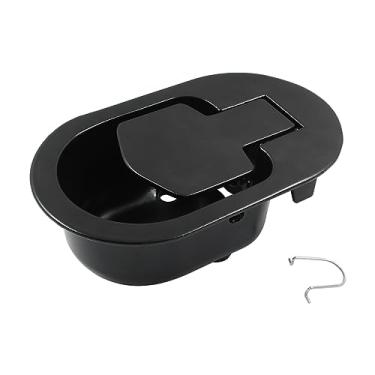 Imagem de Biaungdo Peças de reposição de alça reclinável de metal, alça de liga de alumínio preta, poltrona, poltrona, peça de substituição