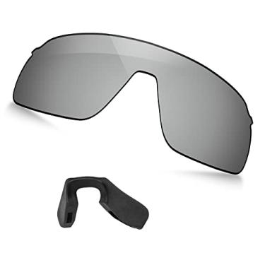 Imagem de TRUSHELL Lentes de reposição polarizadas | Almofadas de nariz para óculos de sol Oakley Sutro Lite OO9463 Espelho prateado - Polarizado