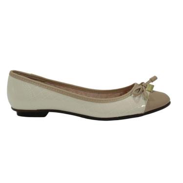 Imagem de Sapatilha Feminina Moleca 5027.1407 Verniz Creme