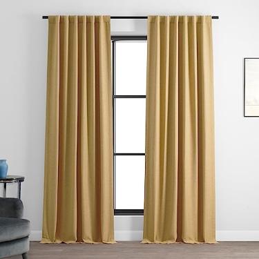 Imagem de HPD Half Price Drapes Bellino Cortinas de Escurecimento de Quarto 96 Polegadas Longas Cortinas para Quarto e Sala de Estar (1 Painel), 127 L x 96 C, Bugiganga Dourada
