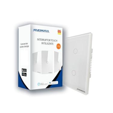 Imagem de Interruptor inteligente Lite 2 botões touch Wi-Fi branco Novadigital