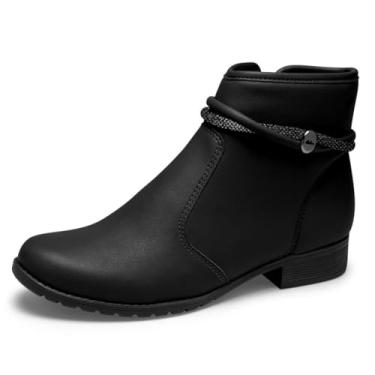 Imagem de Bota Feminina Dakota Salto Baixo Cano Baixo Preto 35