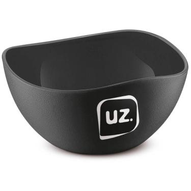 Imagem de Kit 12 Cremeiras 300ml Pote Sobremesa Açaí Sorvete Petiscos Preto Cumbuca Tigela Plástico Uz