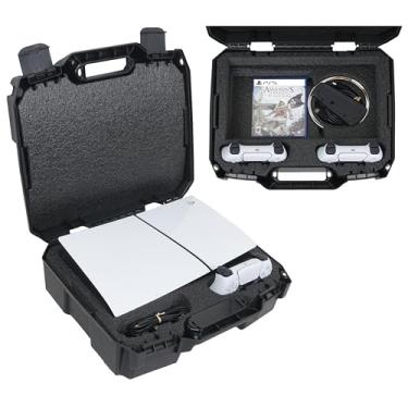 Imagem de Case Club Hard Case to fit PS5 Slim - Compact Carrying Case Includes Custom Slots for 1 Game, Stand & 1-2 Controllers (PlayStation 5 Slim)