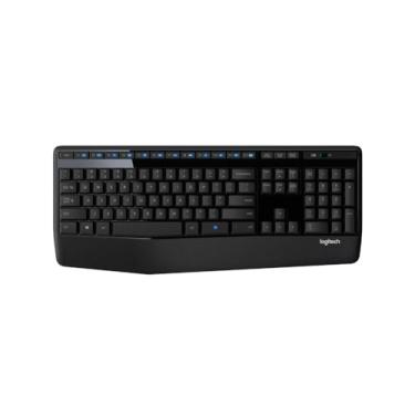 Imagem de Logitech Teclado sem fio K345 – Teclado de tamanho completo com apoio para as mãos, receptor USB sem fio de 2,4 GHz – para PC, laptop