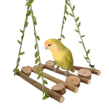 Imagem de Gaiola de papagaio de brinquedo para mastigar poleiro de madeira, papagaio, balanço, quadro de treinamento, anel de pássaro, brinquedo para pendurar, gaiola de pássaro, papagaio, balanço, suporte para