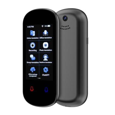Imagem de Dispositivo tradutor de idiomas, tradução bidirecional em tempo real, tamanho de bolso, voz instantânea, sem necessidade de WiFi, suporta inglês, espanhol, japonês e mais