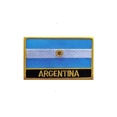 Imagem de Ruoming 1 PÇ Patch de bandeira da Argentina bordado a ferro ou costurado tático militar nacional Argentina (Argentina)