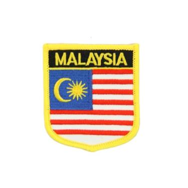 Imagem de Ruoming 1 PÇ Patch de bandeira da Malásia bordado a ferro ou costurado, tático, militar, nacional da Malásia