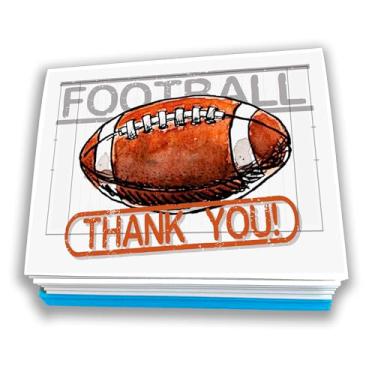 Imagem de Football Cartões de agradecimento (10,8 x 14 cm) Pacote com 12 cartões esportivos Powercard Clear Box Pacote com 12