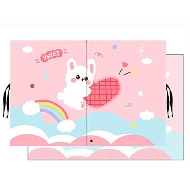 Imagem de EOHMAK Protetor solar de carro para bebês – Capa de proteção solar para janela lateral de carro com abertura dupla para interior de carro cortina bloqueadora de sol (coelho rosa, 1 pacote)