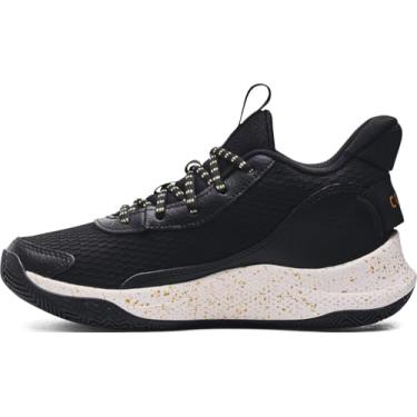 Imagem de Under Armour Tênis de basquete Big Kids Grade School Curry 3Z7 3026623, Preto/Preto/Dourado, 17