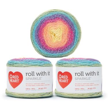 Imagem de Red Heart Roll with It Sparkle Yarn, Magic 3 unidades