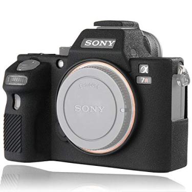 Imagem de Easy Hood Capa para câmera Sony Alpha A7II/A7RII/A7SII - Capa protetora de borracha de silicone macia - preta