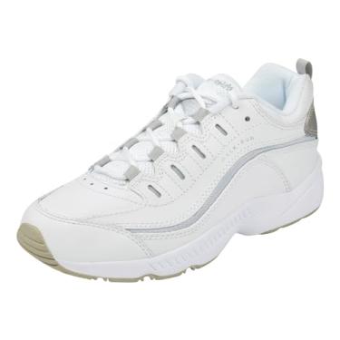 Imagem de Easy Spirit Tênis feminino de caminhada de couro Romy, Branco 131, 11 Narrow