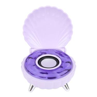 Imagem de Alto-falante, Volume Poderoso 2 Em 1 Formato de Concha de Alto-falante Pequeno para Quarto (Roxo)