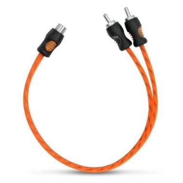 Imagem de Cabo Y Coaxial 2RCA/1FRCA Flexível Laranja Som Automotivo - Galtecom