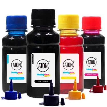 Imagem de Kit 4 Tintas Bulk Ink L396 CMYK 100ml Corante Aton