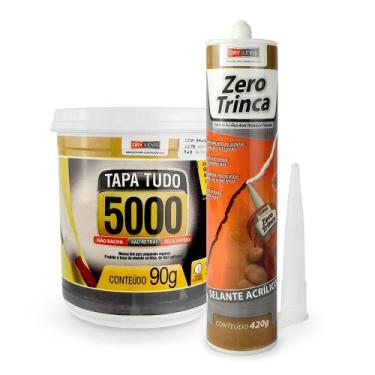 Imagem de KIT Massa Tapa Tudo 5000 90g + 01 Zero Trinca E Fissuras 420g - DryLev