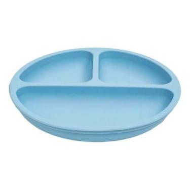 Imagem de Pratinho Infantil Bebê De Silicone Com Ventosa 3 Divisórias - Clink, A