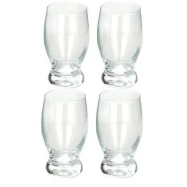 Imagem de Jogo 4 Copos de Vidro Agua Cerveja Suco 248ml Taça - UtilBazar