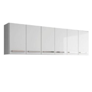 Imagem de Armario Suspenso de Parede Maldivas Branco Brienza Movelaria - Casa Mo