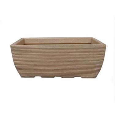 Imagem de Vaso Planta Jardineira Floreira Em Polietileno Bege 60X25Cm - Foster P