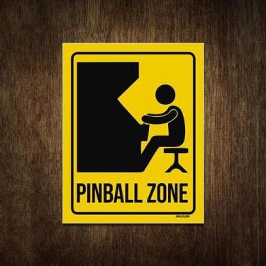 Imagem de Placa Decorativa - Zona Pinball Zone 18X23 - Sinalizo