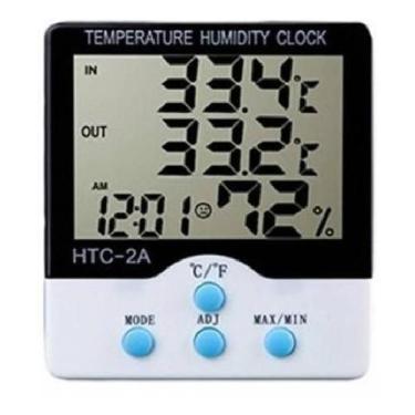Imagem de Termômetro De Máxima E Mínima Digital Com Higrômetro Htc-2A - OEM