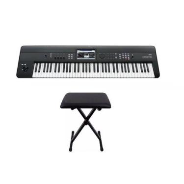 Imagem de Kit Teclado Sintetizador Korg Krome 73 Com Banqueta