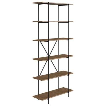 Imagem de Estante Tube Industrial 6 Prateleiras Estrutura Preto Fosco - Vermont 