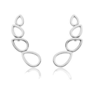 Imagem de Brinco Ear Cuff Quatro Gotas Banhado a Prata 925 - Work Semijoias