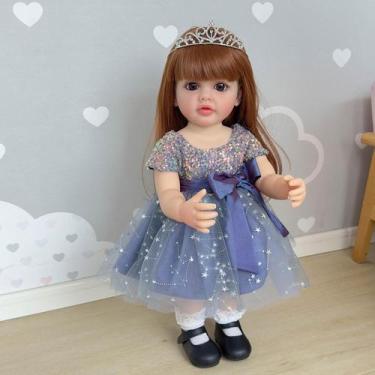 Imagem de Bebe Reborn Menina 100% Silicone 57 Cm - Bia - PRO BABY