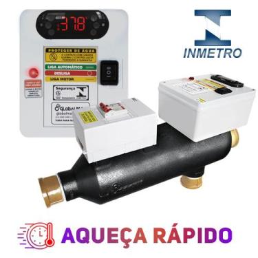 Imagem de Aquecedor de piscina global-180 trifásico auto 20kw 380v - Globalmar
