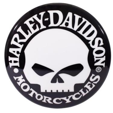 Imagem de Luminoso de Parede Harley Davidson Skull Caveira Retrô Vintage Bar, Ga