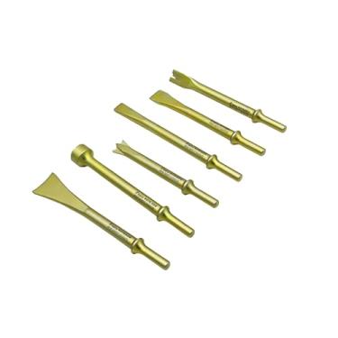 Imagem de Astro Tools Conjunto de 6 peças de martelo pneumático, cinzel e cortador 401K6 para serviço pesado THOR haste .401