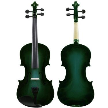 Imagem de Violino Orquezz Iniciante 4/4 Colorido - Verde Escuro