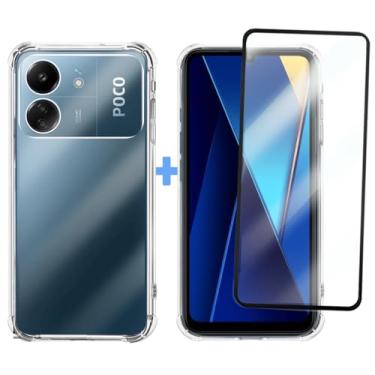 Imagem de Kit Capa, Case, Capinha e Película de Vidro 3D 9D para Poco C65