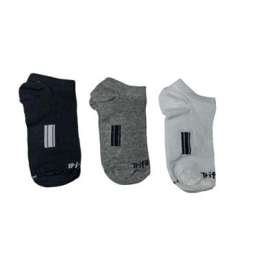 Imagem de Kit Meia 3 pares Casual Em Algodão Soquete Unissex Trifil T06234, Mult